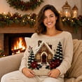 thumbnail image 7 of Christmas Indoor Decorations 2026 4 Pack Christmas Decorative Throw Pillow Covers Stereo Embossed Holiday Cushion Slipcovers Pillow Cases With Hidden Zipper For Sofa Couch, 7 of 7