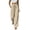 Beige, variant on Nfurl Women's Wide Leg Pants with Pockets Summer Linen Lounge Pants Elastic Waist Drawstring Going Out Work Casual Trousers Navy,S