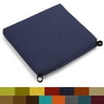 thumbnail image 2 of Blazing Needles Indoor/Outdoor Polyester Solid Chair Cushion - 20 x 19 Sea Blue, 2 of 5