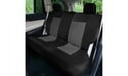 FH Group Ultra Modern Quilted Leatherette Car Seat Covers, Universal Fit Gray Full Set with Air Freshener