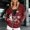 Brick Red, variant on Women's Casual Hoodies Zip Up Goth Eye Moon Star Graphic Full Zip Long Sleeve Hooded Jacket Streetwear Punk Sweatshirt Top 2XL