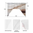 thumbnail image 6 of Abstract Wave Texture Swag Valance and Tier Curtains Set Vintage Earth Color Gradient Kitchen Curtains 3 Piece Set Rod Pocket Panels for Bedroom Cafe 56x36 inch, 6 of 6