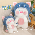 thumbnail image 5 of Shark Cat Plush Toy Stuffed Animal Doll, 13.78'' Portable Cat Plushies with Shark Hat for Adults Christmas Birthday Gifts, 5 of 7