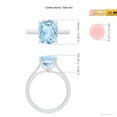 thumbnail image 4 of Angara Natural 2.45 Ct. Aquamarine with Diamond Solitaire Ring in Sterling Silver for Women (Ring Size: 9), 4 of 9