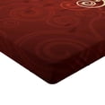 thumbnail image 2 of Ambesonne Burgundy Fitted Sheet, Ombre Flower Swirl Ivy, Full Size, Cream Ruby, 2 of 3