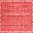 thumbnail image 1 of Ahgly Company Machine Washable Indoor Square Abstract Red Modern Area Rugs, 3' Square, 1 of 4