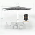 thumbnail image 3 of ACEGOSES 10 x 6.5ft Outdoor Patio Table Umbrella with Non-Fading canopy for Garden and Yard,Gray, 3 of 8