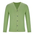 thumbnail image 5 of ZCFZJW Men's Cardigan Sweaters with Button Lightweight Casual V Neck Long Sleeve Solid Color Knitted Sweater L, 5 of 6