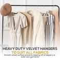 thumbnail image 3 of Techzoo Premium Ivory Velvet Hangers 55 Pack - Space Saving Felt Hanger, Non Slip Clothes Hangers for Closet, Heavy Duty Coat Hanger with 360° Rotatable Hook, Hold Up to 10 lbs, 3 of 8