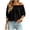 Black, variant on Hurxie Womens Tops Off The Shoulder Blouses for Women Dressy Casual Cute Puff Sleeve T Shirts Fashion Sky Blue,L