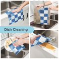 thumbnail image 2 of Yayeee 6 Pack Kitchen Dish Cloths for Washing Dishes Soft Absorbent Microfiber Towels, Blue and Gray Plaid Pattern, 2 of 9