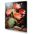 thumbnail image 2 of Designart "Red Gem Cactus Flowers" Cactus Wall Art Living Room, 2 of 7