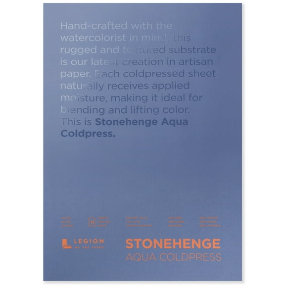 Legion Paper Stonehenge Aqua Watercolor Block, Cold-Press, 7In X 10In