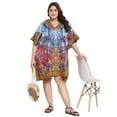 thumbnail image 7 of Gypsie Blu Women Tunics Dress Short 3/4 Sleeves Caftans for Ladies Casual Dresses, 7 of 7