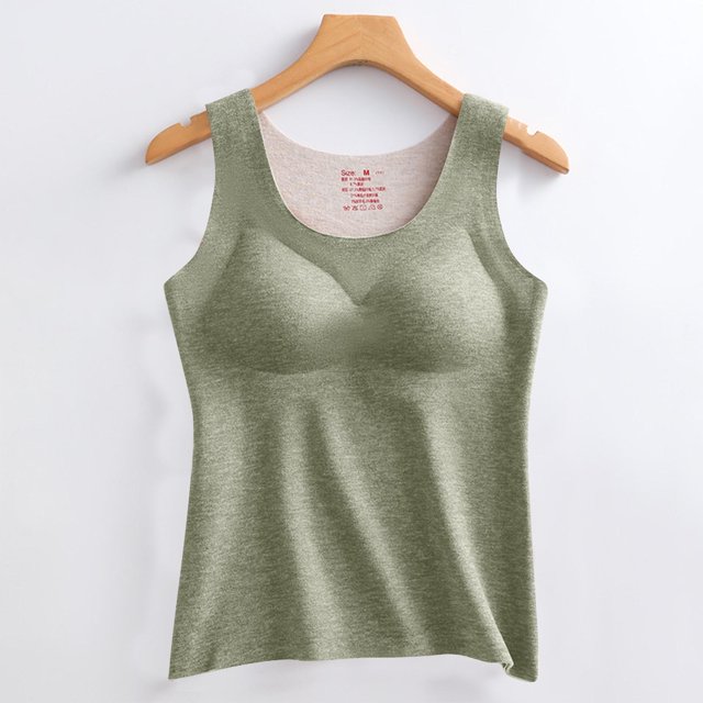 RXIRUCGD Mode Femme Coussin Chauffant Chaud Col Rond Uni (Vert, Taille : L)