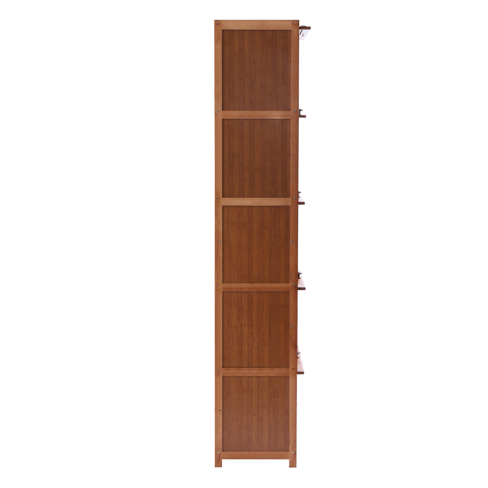 11-Tier Bamboo Shoe Cabinet with Door, Tall Narrow Shoe Storage for Entryway, 20 Pair Capacity Freestanding Wooden Shoe Rack Organizer, Brown