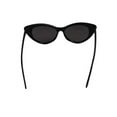 thumbnail image 5 of Women's Medium Size Classic Vintage Cat Eye Sunglasses, Black, 5 of 5