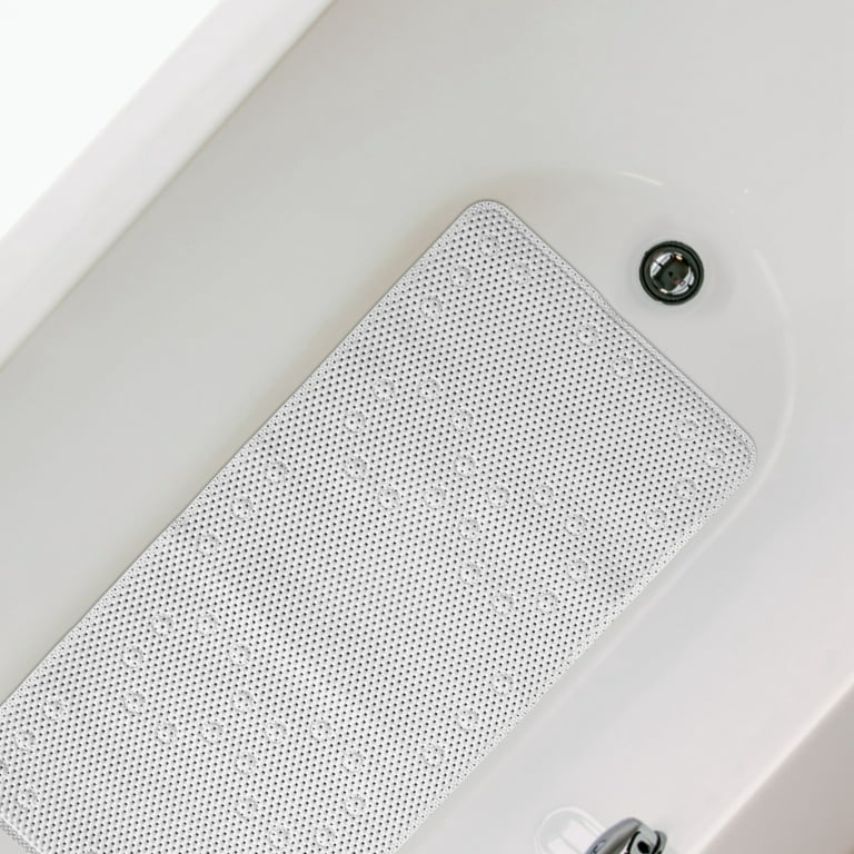 Deluxe Bathtub Mat Non Slip, Soft Foam Bath Mats for Bathroom Tub, Bathtub  Mat with Drain Holes, Suction Cups- 36” X 17” - Blue
