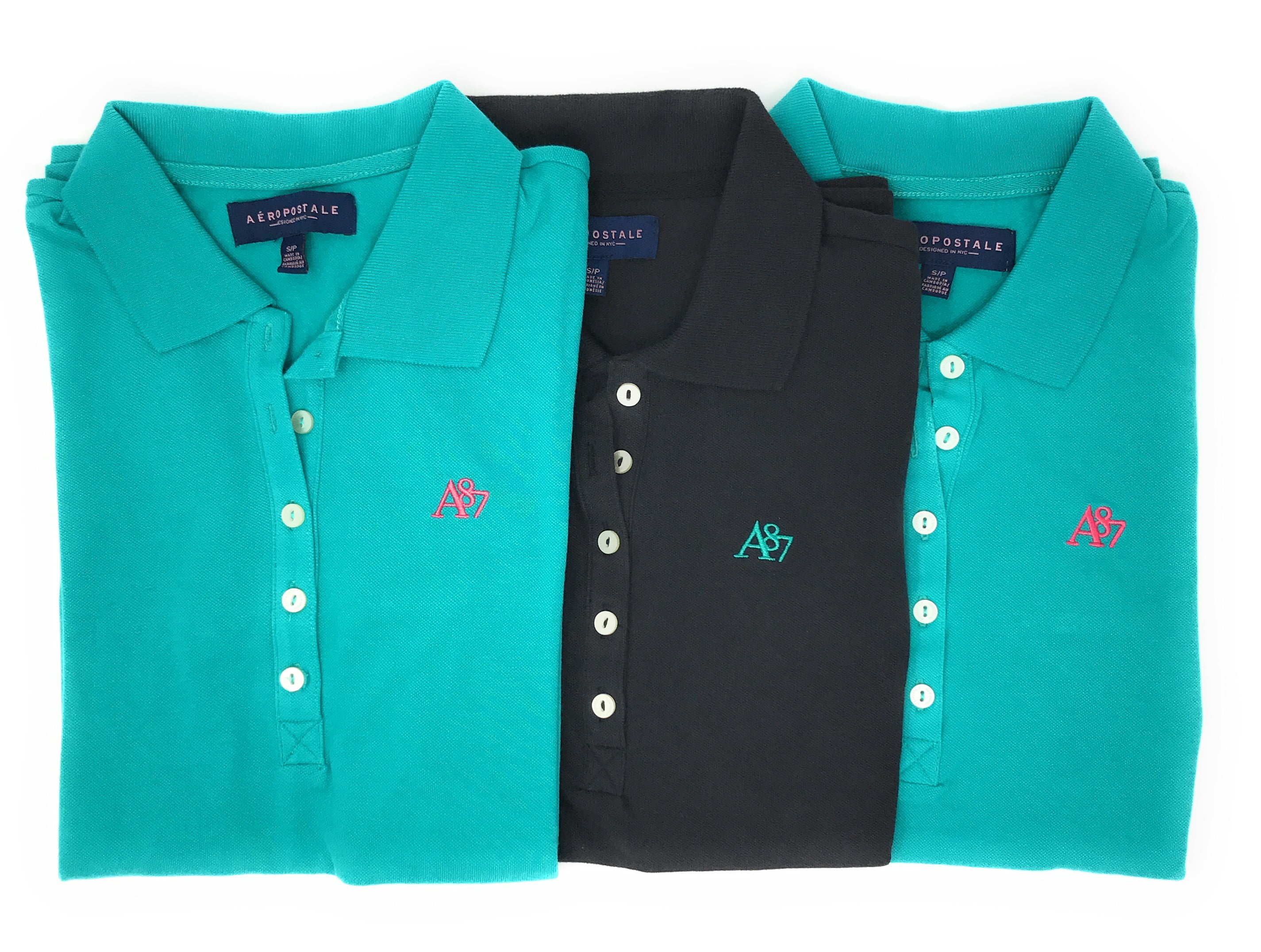 Aeropostale Women's Polo Shirt Set of 3