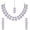 Light Purple, variant on Indian Women's Silver Plated Jewelry Choker Set, Rhinestone Crystal Drop Prom Party Accessories Wedding Bride Earrings Necklace Set