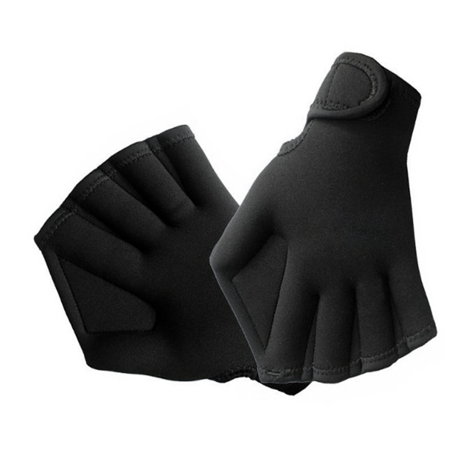 Powerful Aquatic Gloves Unisex Swimming Gloves Hand Paddles for Swimming Training Fins Water Resistance Neoprene Swim Gloves for Adults Black