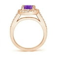 thumbnail image 2 of ANGARA Natural Classic Oval 1.6 ct Amethyst Halo Ring with Diamond Accents in 14K Rose Gold for Women (Size-9x7mm) | February Birthstone, Anniversary, Jewelry Gift for Women | Natural Amethyst Ring, 2 of 8