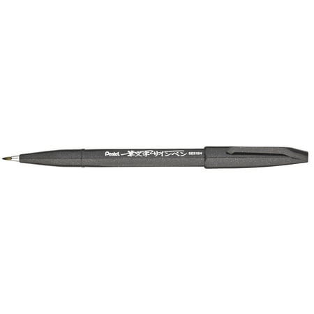 Pentel Arts Sign Pen Brush Tip, Black Ink
