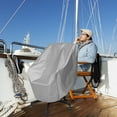 thumbnail image 2 of Boat Seat Covers 210d Fabric Waterproof Boat Chair Cover Anti Uv Heavy Duty Captain Pontoon Boat Seat Cover Boat Chair Protector For Marine Boat Kayak Grey 60x55x63cm, 2 of 6