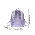 thumbnail image 4 of Backpack Clear PVC Stadium Approved Transparent See Through Book Bag Lightweight Waterproof 10.2in Sports Concert Travel Daypack by MPOISVA, 4 of 7
