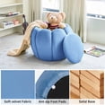 thumbnail image 6 of YINIX Pouf Ottoman with Storage, Velvet Fabric Pouf for Living Room, Bedroom, Blue, 6 of 7