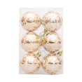thumbnail image 1 of Adornos de bolas de Navidad，6 piezas adornos colgantes para árboles de Navidad fiestas navideñas aniversario de boda, 1 of 8