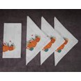 thumbnail image 5 of Vargottam Napkins Autumn Fall PumpkinPrint, DinnerNapkins , 100 % Cotton, Set of 4 ReusableNapkins Set, Size 20X20 Inch,White17,OversizedClothNapkins, 5 of 8