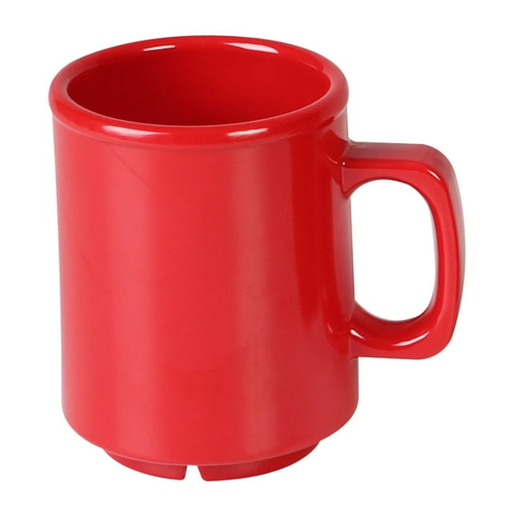 Excellante Color Pure Red melamine dinnerware collection 8 oz mug, comes in dozen