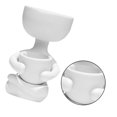 thumbnail image 3 of Sitting Human Shaped Planter Ceramic Flower Pot Plant Container Desktop Decoration White (6x6x10cm), 3 of 6