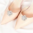 thumbnail image 2 of Unique Bargains 2 Pcs Shoe Accessories Fashionable Blossom with Detachable Clip Shoe Decorations Gold Tone, 2 of 6
