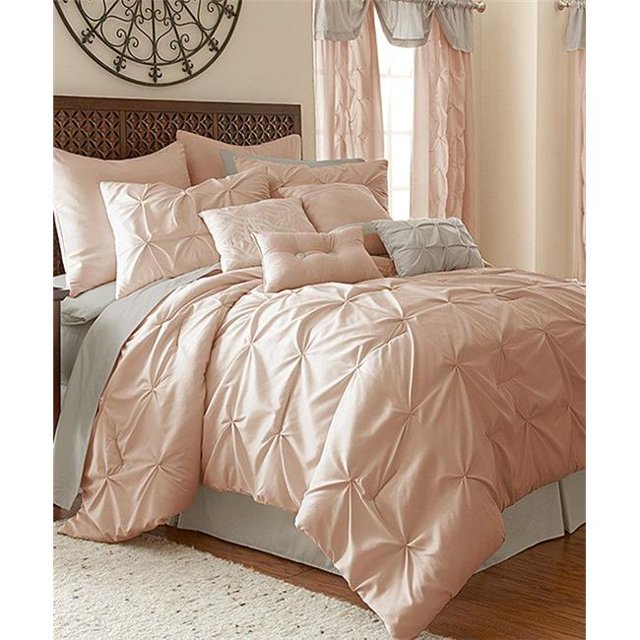 Chic Home CS0938-US 24 Piece Shilo Embroidered Design Comforter Bedding Set, Beige