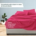 thumbnail image 5 of 500 Thread Count 100% Egyptian Cotton 4-Piece Bed Sheet Set (1 Flat, 1 Fitted Sheet, 2 Pillow Covers) 30 Inches Deep Pocket Size California-King Color Hot Pink Solid, 5 of 6