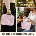 thumbnail image 2 of FOR U DESIGNS Bowknot Pink Pattern Bible Cover Case with Handle Quilted Protective Church Organizer Holder Bag Christian Bible Accessories for Bible Study/Daily Use, 2 of 7