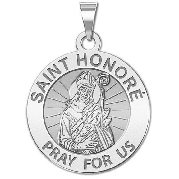 PicturesOnGold.com Saint Honore Religious Female Adult Necklace Pendants - 3/4 inch Sterling Silver