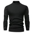 thumbnail image 4 of Cyglowse Men's Long Sleeve Undershirt Thermal Mock Turtleneck Soft Stretchy Base Layer Shirt for Everyday Wear Tops Black L, 4 of 4