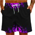 thumbnail image 5 of Penkiiy Carnivals Shorts, Men's Basketball Shorts Casual Workout Athletic Shorts Mesh Graphic Print Running Short Pants 3XL Purple, 5 of 9