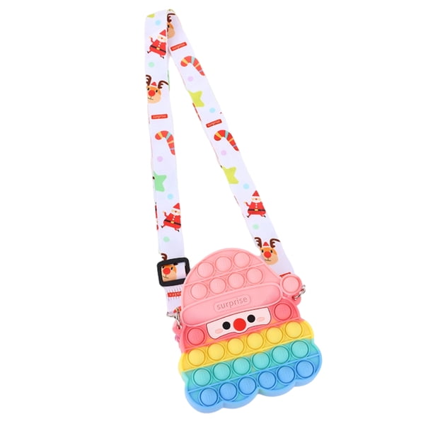 Papá Noel Para Autismo, Necesidades Especiales, Aliviador De Estrés, Juguete Sensorial De Burbuja De Empuje, Bolsa Cruzada De Silicona Para Niños Y Adultos Advancent HA046212-01