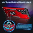 thumbnail image 4 of WWS-for Galaxy S25 Ultra Case with Stand, Military Grade Protective Phone Case with 360° Rotatable Metal Ring Kickstand [Support Magnet Mount] Compatible with Samsung Galaxy S25 Ultra, Red, 4 of 4
