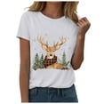 thumbnail image 6 of UngA Christmas Shirts Women Merry Christmas Holiday Graphic Crew Neck Tees Family Holiday Xmas T-Shirts Gift Tops Christmas Tshirts Shirts for Women (White,S), 6 of 6