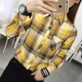 thumbnail image 4 of 2022 Nuevo Estilo Primavera Otoño Ropa Estilo Regular Camisa Francesa Diseño Sentir Nicho Top Chaqueta Camisa A Cuadros Mujeres, 4 of 4