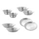 thumbnail image 1 of Platos y cuencos de acero inoxidable, juegos de vajilla, cubiertos, artículos de camping, 8 piezas de plata, 1 of 9