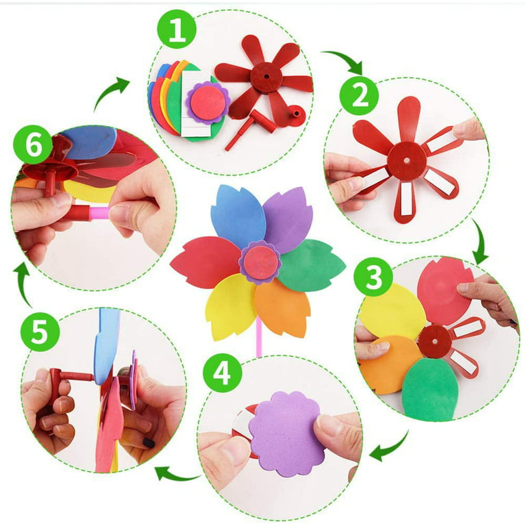  Yohelly 6 Pcs DIY Sticky Mosaic Art Crafts Early Learning Games  Handmade Art Kit for Preschool Toddlers Boys and Girls : Toys & Games