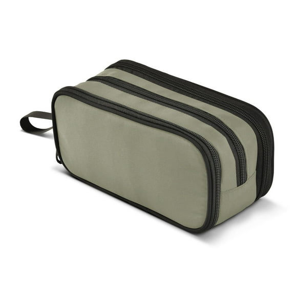 ALAZA Olive Green Pencil Case Bag 3 Compartment Pen Pouch Large Storage Holder Box Organizer