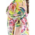 thumbnail image 4 of Blusa floreada de chiffon Roman Fashion Tallas Extras 1826 Lima flores verde lima 42, 4 of 6