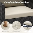 thumbnail image 3 of ELPOSUN Outdoor Patio Swivel Chair Set, 3 Pieces Patio Bistro Set with Side Table Set, All-Weather Wicker Patio Furniture Set with Cushions for Garden,Backyard,porch,Black&Beige, 3 of 9